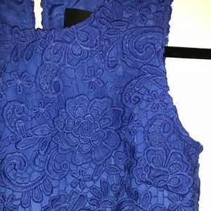 JCrew Blue Floral Lace sheath